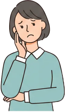 悩む女性のイラスト